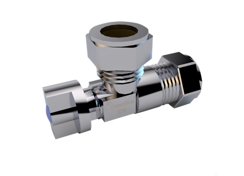 Mini Ball Valve - Chrome Plated Brass CR Angle Ball Valve